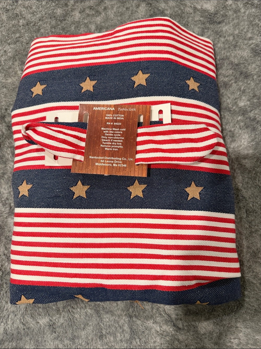 Americana Red & Blue Stars Holiday Tablecloth by Nantucket